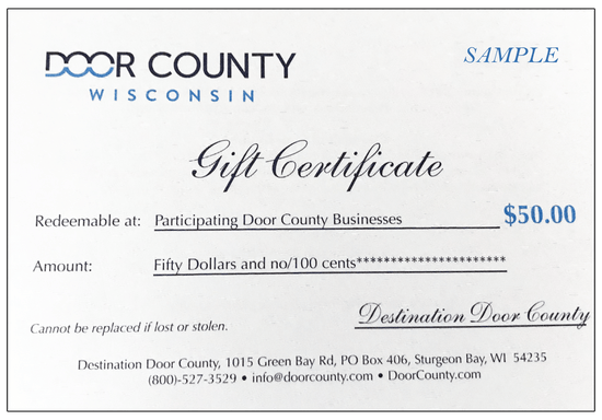 Door County Gift Certificate