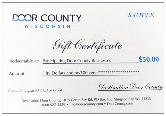 Door County Gift Certificate